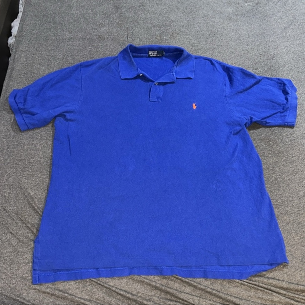 POLO ROYAL BLUE COLLARED ORANGE PONY